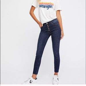 Free People Reagan Raw Denim